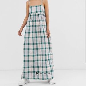 ASOS Checkered Strappy Maxi Dress NEW/NEVER WORN
